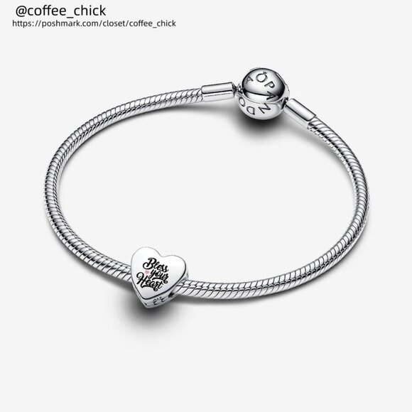 Pandora Engravable Bless Your Heart Charm|Pendant - Picture 2 of 2